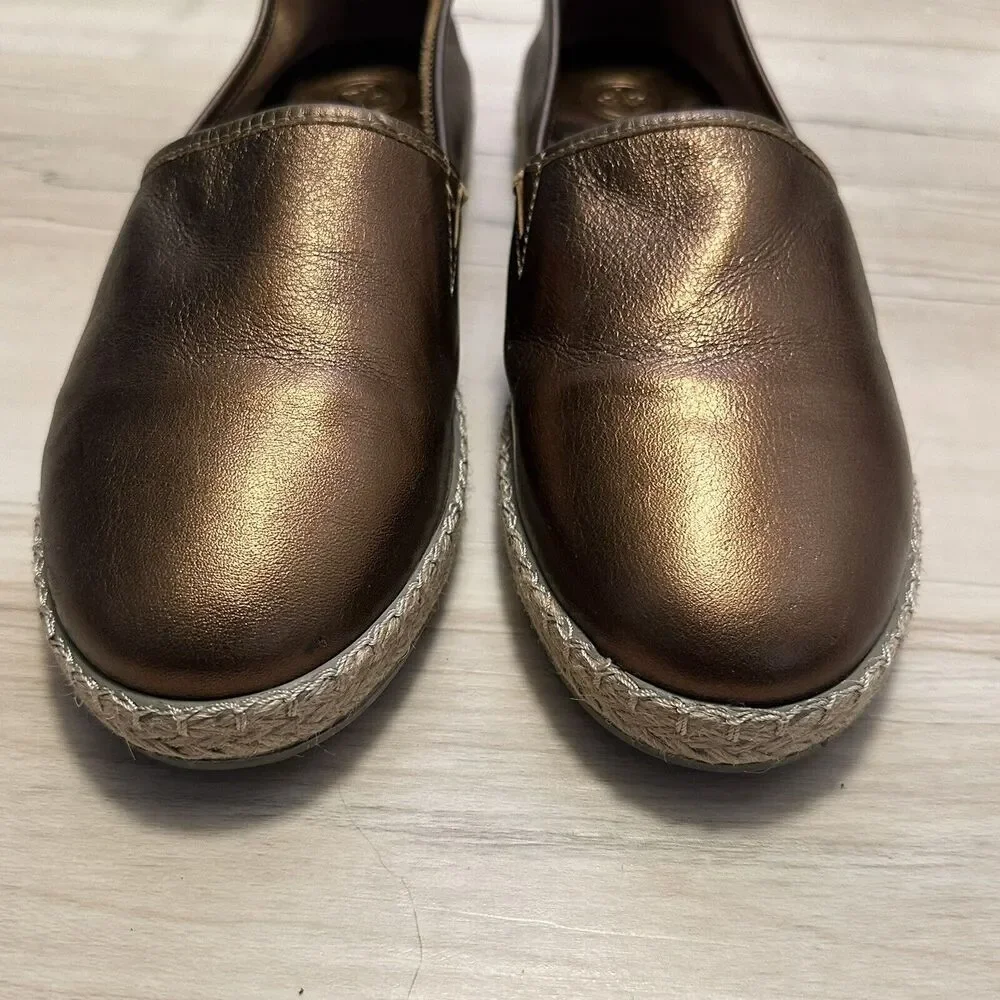 Charleston Shoe Co. Dunes Slip On Bronze‎ Size 10 Espadrille New